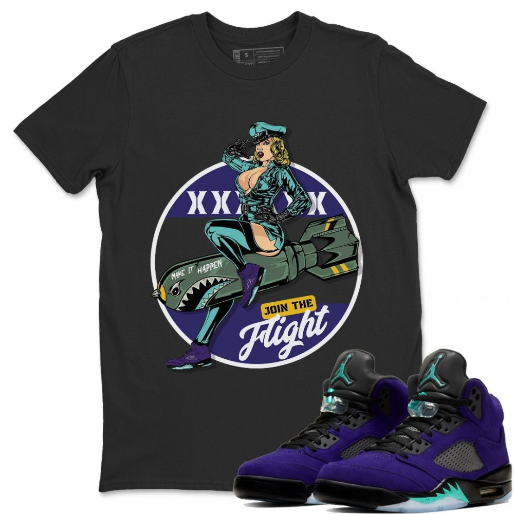 PIN UP GIRL T-SHIRT - AIR JORDAN 5 PURPLE GRAPE