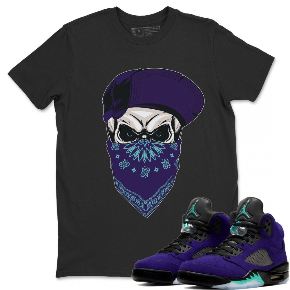 SKULL HAT T-SHIRT - AIR JORDAN 5 PURPLE GRAPE