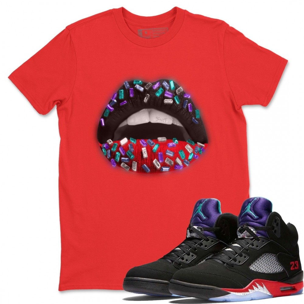 LIPS JEWEL T-SHIRT - AIR JORDAN 5 TOP 3