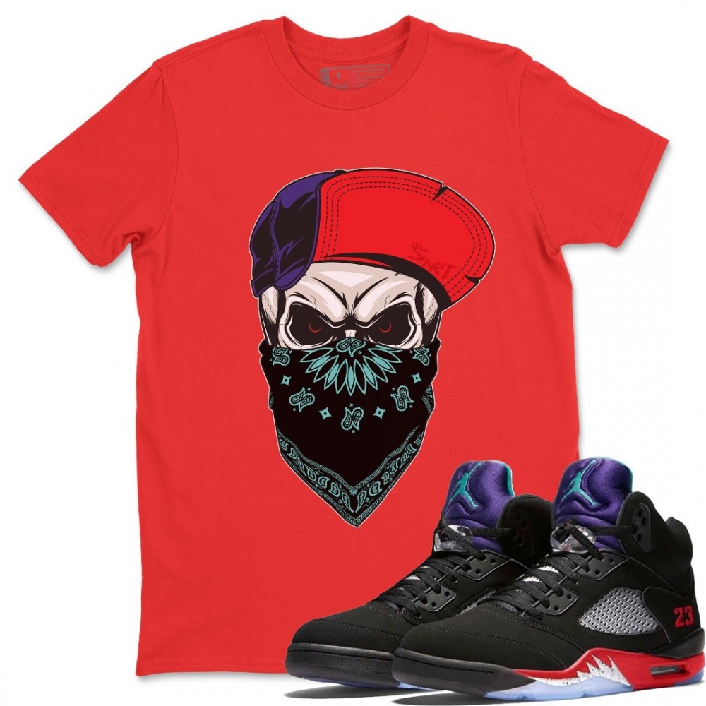 SKULL HAT MASK T-SHIRT - AIR JORDAN 5 TOP 3