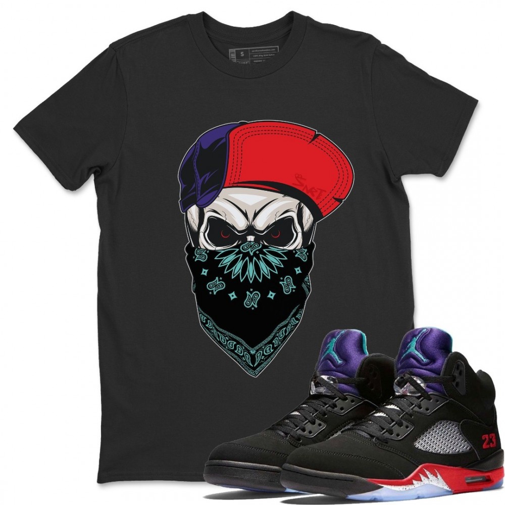 SKULL HAT MASK T-SHIRT - AIR JORDAN 5 TOP 3