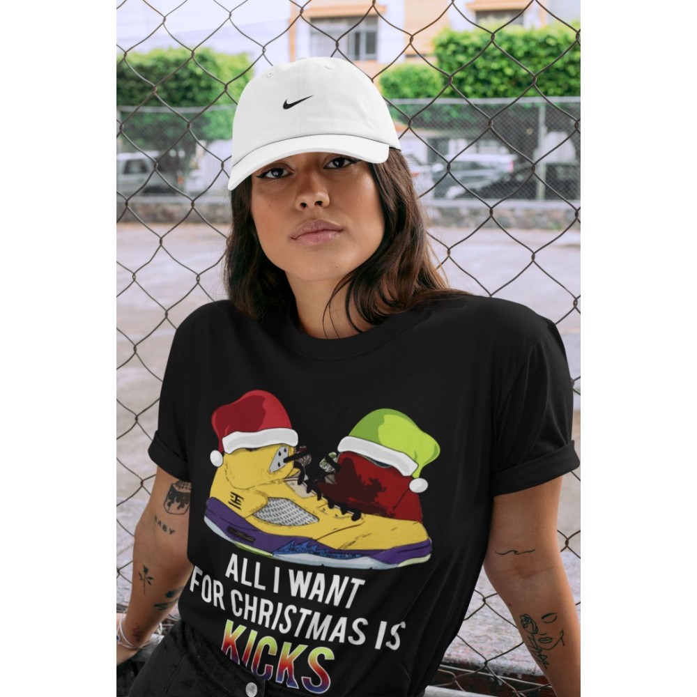 ALL I WANT FOR CHRISTMAS T SHIRT - AIR JORDAN 5 WHAT THE