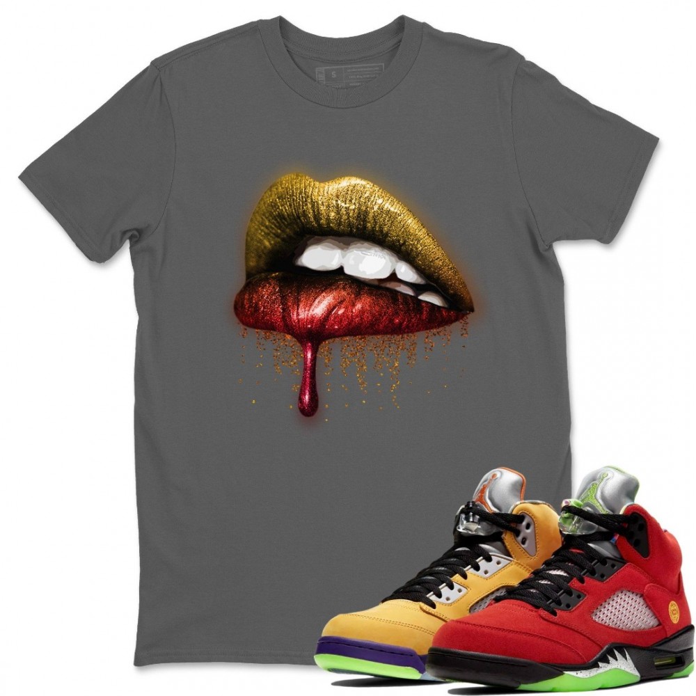 DRIPPING LIPS T SHIRT - AIR JORDAN 5 WHAT THE