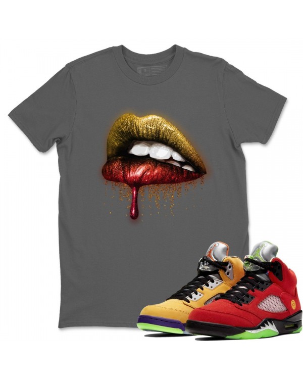 DRIPPING LIPS T SHIRT - AIR JORDAN 5 WHAT THE