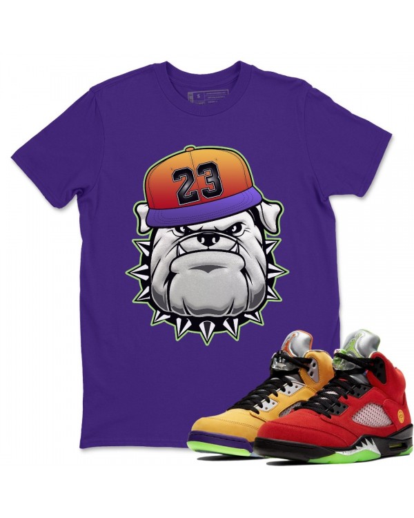 ENGLISH BULLDOG T SHIRT - AIR JORDAN 5 WHAT THE