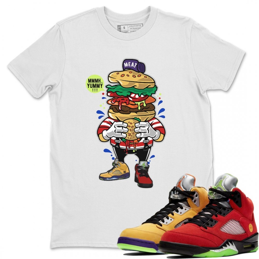 I LOVE BURGER T SHIRT - AIR JORDAN 5 WHAT