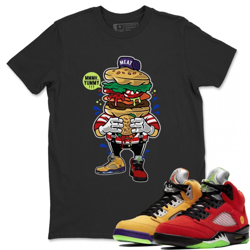 I LOVE BURGER T SHIRT - AIR JORDAN 5 WHAT