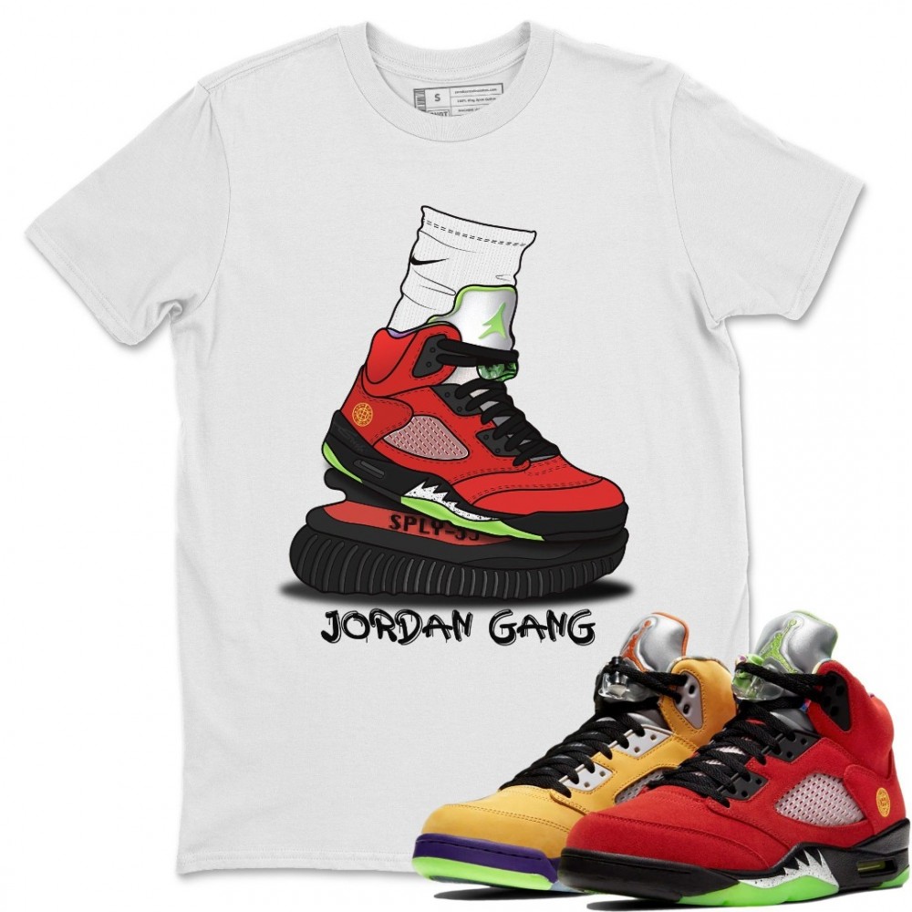 JORDAN GANG T SHIRT - AIR JORDAN 5 WHAT THE