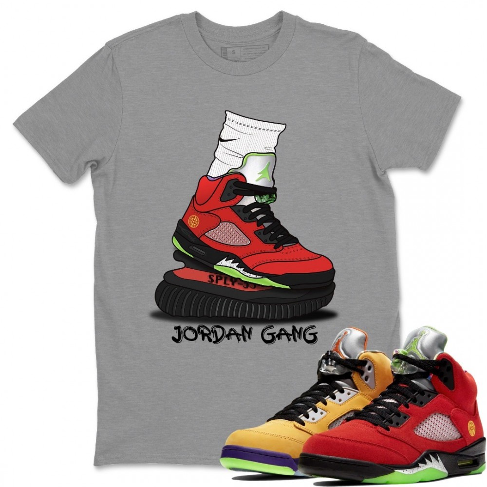 JORDAN GANG T SHIRT - AIR JORDAN 5 WHAT THE