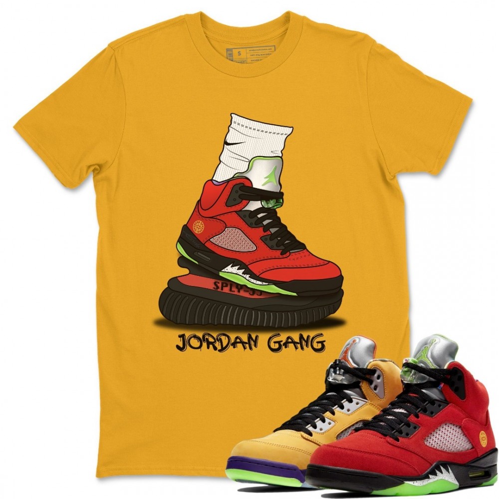 JORDAN GANG T SHIRT - AIR JORDAN 5 WHAT THE