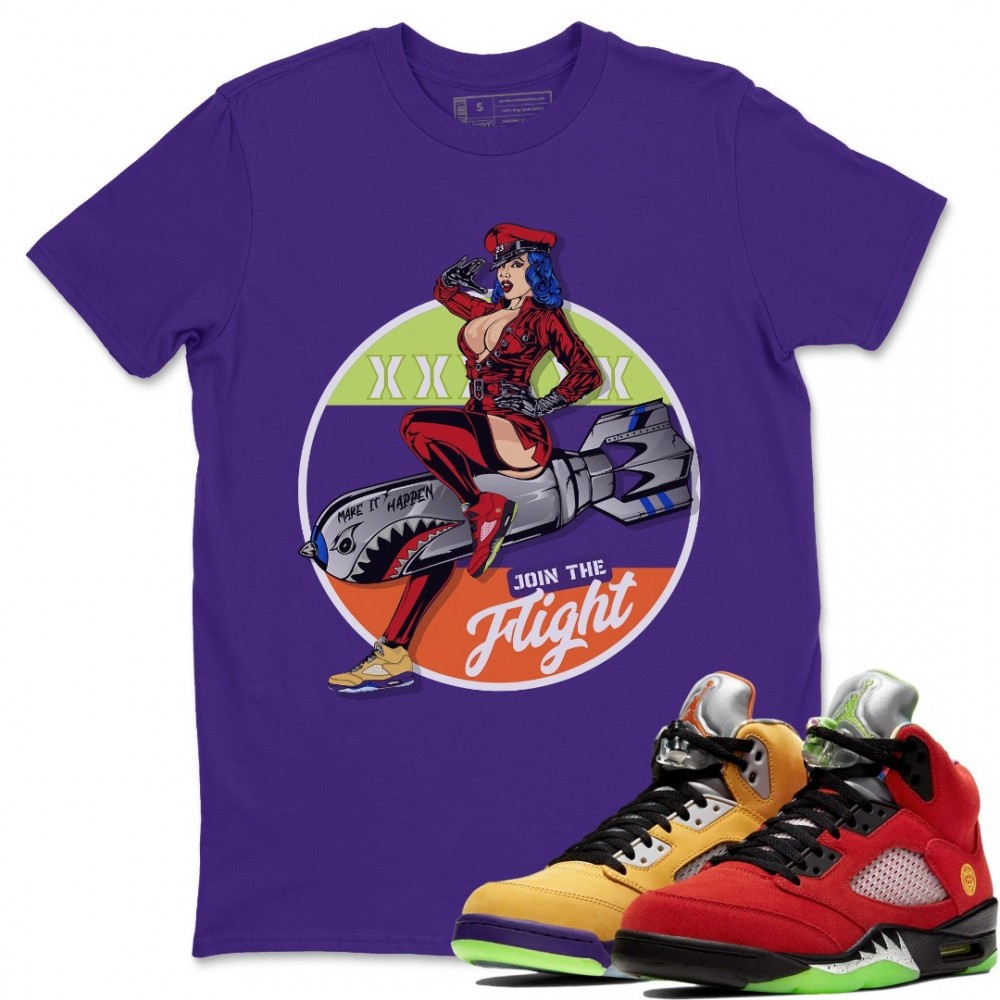 PIN UP GIRL T SHIRT - AIR JORDAN 5 WHAT THE