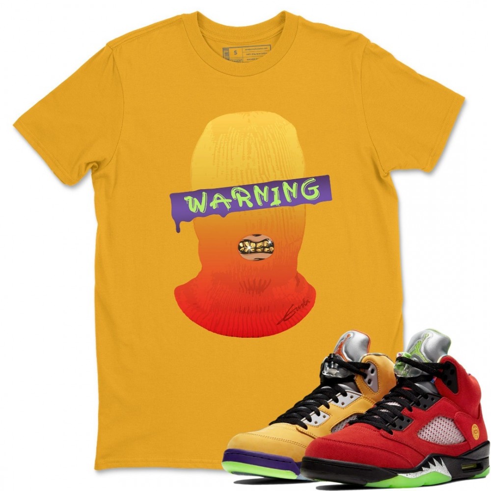 WARNING T SHIRT - AIR JORDAN 5 WHAT THE