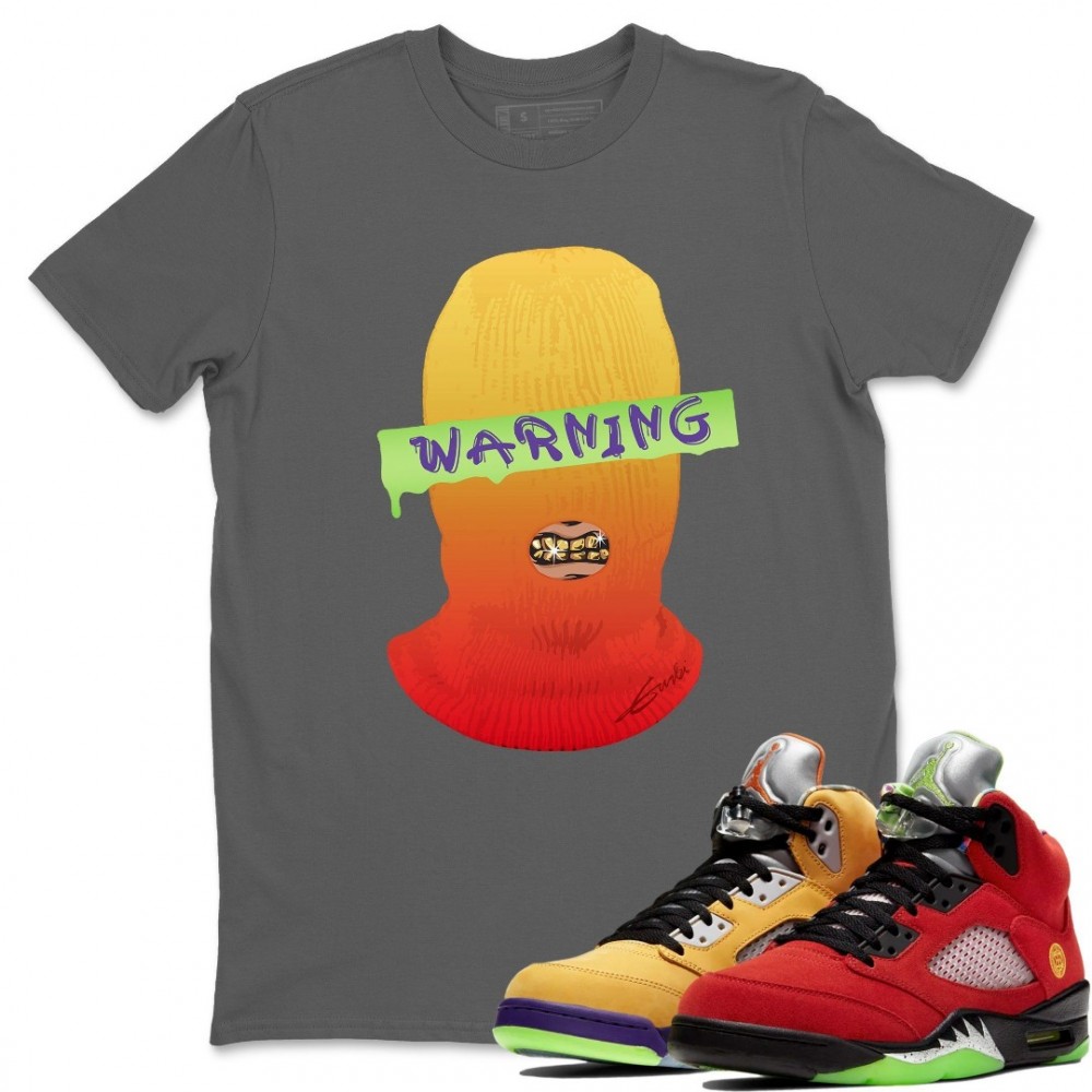 WARNING T SHIRT - AIR JORDAN 5 WHAT THE