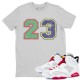 DISTRESSED 23 SILVER T-SHIRT - AIR JORDAN 6 HARE