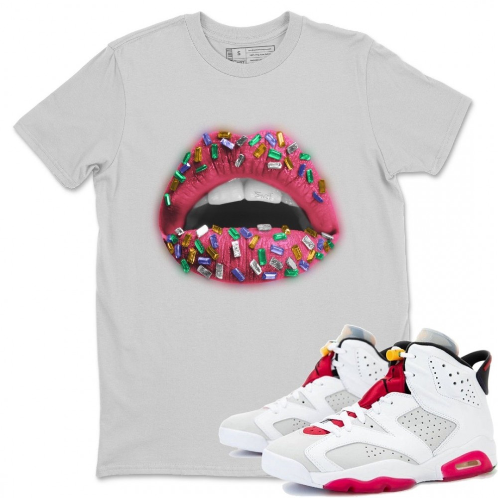 LIPS JEWEL SILVER T-SHIRT - AIR JORDAN 6 HARE