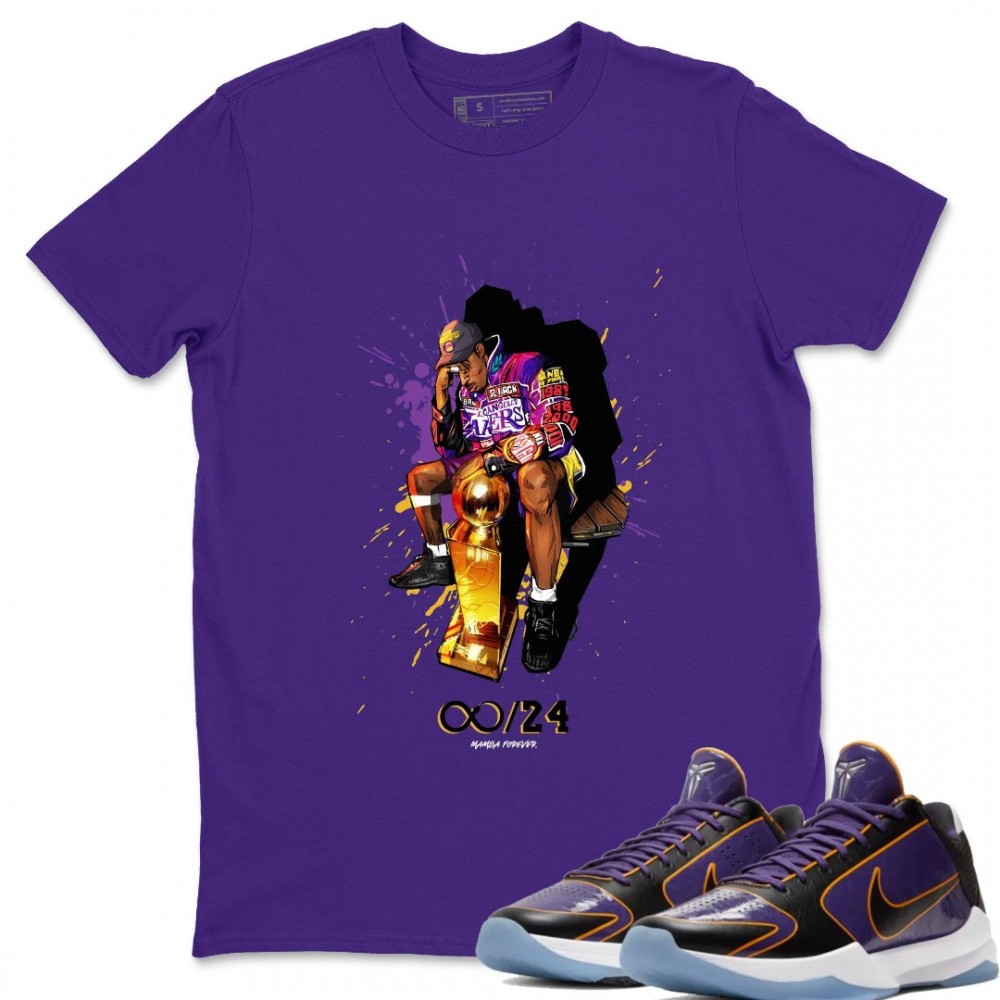 BLACK MAMBA T-SHIRT - NIKE KOBE 5 PROTRO 5X CHAMP LAKERS