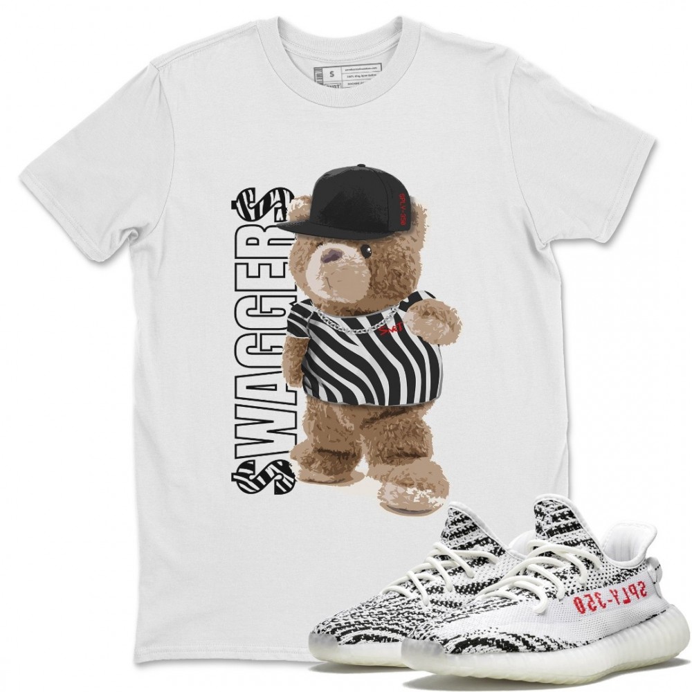 BEAR SWAGGERS T-SHIRT - YEEZY BOOST 350 V2 ZEBRA